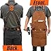 WELKINLAND 16-Pockets Waxed-Canvas Tool Apron, Heavy-Duty Woodwork Aprons, Fully-Adjustable Carpenter Apron, 34