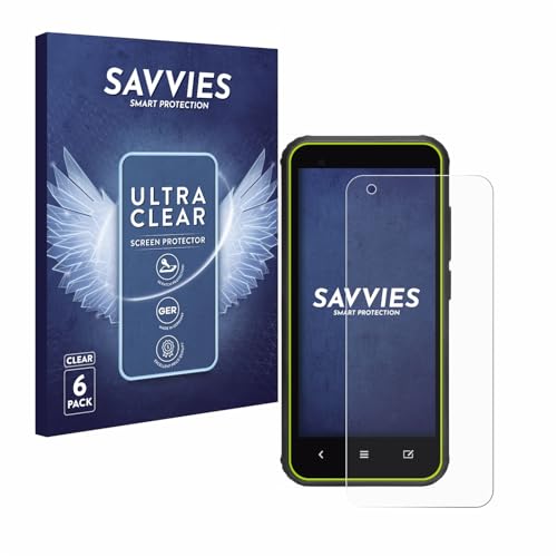 Image of Savvies 6 Pack Screen Protector compatible with SkyCaddie SX400 Protection Film Clear