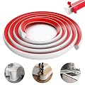 118 inch Flexible Quarter Round Molding Peel and Stick,1/2" Rubber Quarter Round Trim Molding,Self Adhesive Wall Corner Trim Molding for Wall Edge Corner Base of Staircase Cabinet Edge Countertops