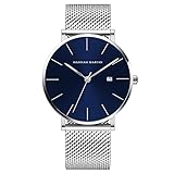 Relojes de Pulsera para Hombre con Calendario, Caja Fina Minimalista Relojes Hombre Casual Reloj Hombre De Cuarzo...