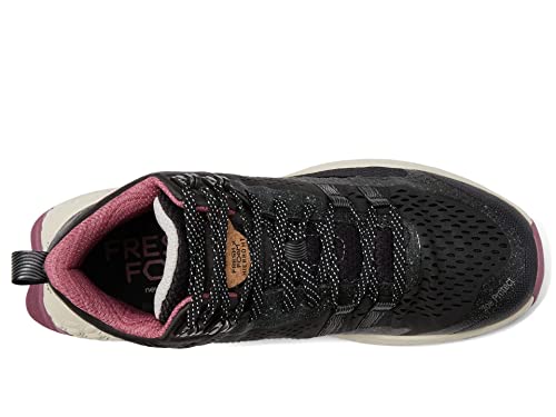 New Balance Women's Fresh Foam X Hierro V1 Mid-Cut Trail Running Shoe, Black/Raisin, 5 Medium US