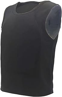 REMEK Colete à prova de balas nível IIIA, oculto no interior, use uma t-shirt suave à prova de balas coletes resistentes à punhalada leve para proteção de segurança pessoal
