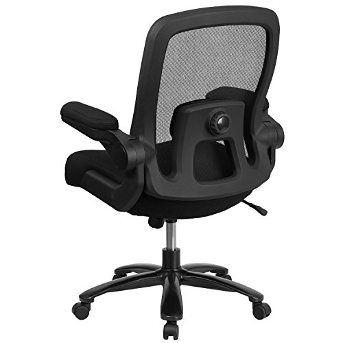Flash Furniture Big & Tall Office Chair | Black Mesh Executive Swivel Office Chair With Lumbar And Back Support And Wheels #TOP5