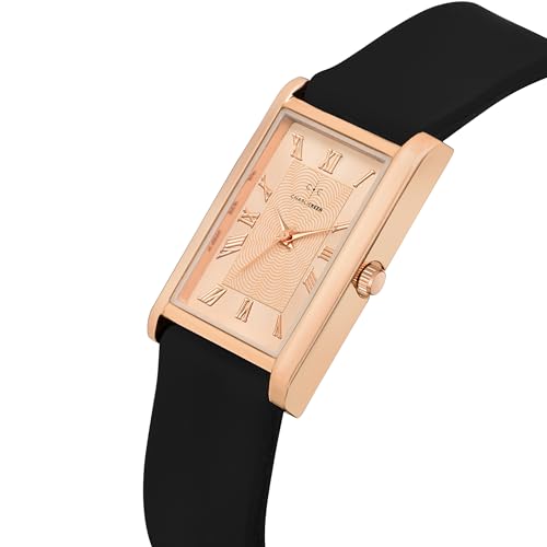 Image of CHARLIEKEEN Slim Analogue Watch, Black Dial, Leather Strap