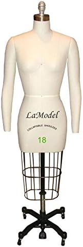 Half Body Female Dress Form Size 18 mannequins Collapsible Shoulders Removable Arms