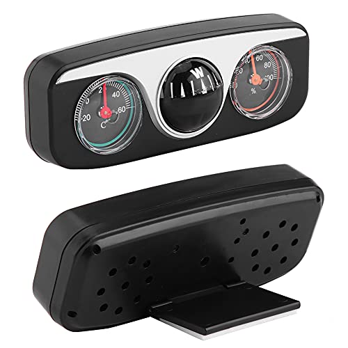 Kompass Für Auto, Kompass für Armaturenbrettmontage, 3-in-1-Navigationskompass für PKW und LKW, Elektronischer Multifunktionaler Autokompass, Innenthermometer, Hygrometer, Fahrzeug