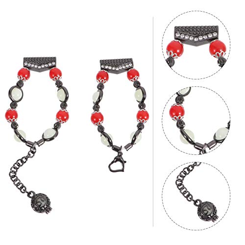 ULTECHNOVO Aço Inoxidável Do Vintage Ágata Bead Wrist Band Compatível para