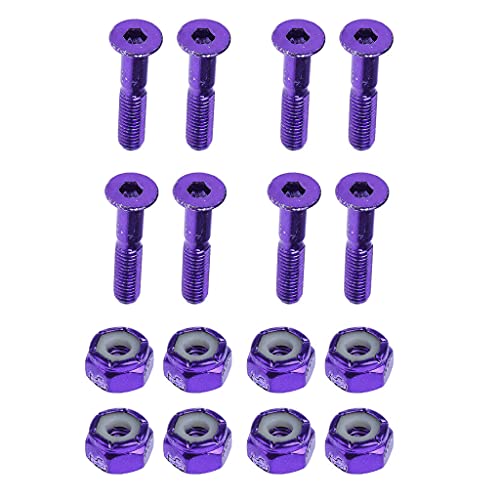 Milageto Skateboard Truck Hardware Longboard Screw Bolts,