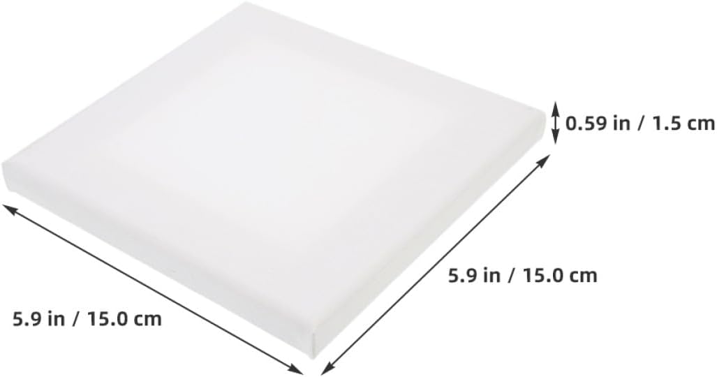 4pcs Wood Canvas Boards for Painting, White Oil Painting Panels