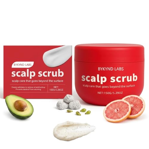 Official BYKYND LABS Avocado Oil Scalp Scrub Rich in Grapefruit Extract Grapeseed Extract and Pumice Natural Scrub & Dry Scalp Gluten Free Vegan