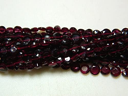 Grenat naturel en perles facettées de 5mm pour création de bijoux haut de gamme