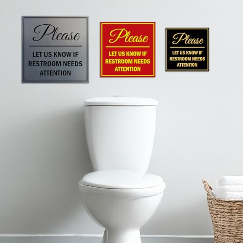 Panneau Restroom Needs Attention résistant aux intempéries