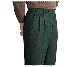Mens Pants Tweed Herringbone Vintage Dress Pant Trousers