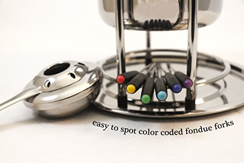 Excelsteel 527 Fondue Set, 11 Piece, Stainless Steel #TOP6