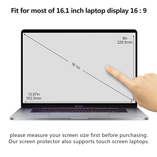 2Pc Anti Blue Light Laptop Screen Protector Compatible With Macbook Pro 16 Inch 2019 Released With Touch Id & Touch Bar (A2141) - Anti-Glare/Anti Scratch Matte Laptop Screen Protector Guard #TOP5