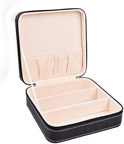 HanLingGG Watch and Sunglass Storage Box Organizer 3 Slots PU Leather Eyeglasses Eyewear Jewelry Display Case Collector with Lid