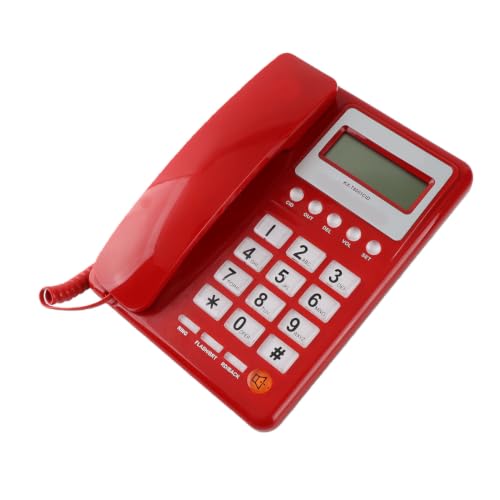 Big Corded Phones, Wired Desktop Landline Telephone with DTMF/Dual Standard Automatic Identification Caller ID/Call Waiting for Hotel Office Home