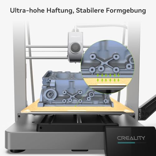Creality Gold PEI Matte Druckplatte für 3D-Drucker, hohe Temperaturbeständigkeit, Verschleißfestigkeit und hohe Festigkeit, einfach abzudrücken und an Ender 3 V3 Plus / K1 Max anzupassen