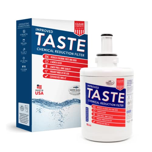 Clear Choice DA29-00003G Refrigerator Water Filter Replacement for Compatible with Samsung DA97-06317A DA29-00003A DA29-00003, NSF/ANSI 42 Certified, Box of 1, Made in the USA