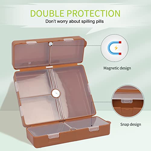 FYY Organizador Diário de Pílulas, 7 Compartimentos Porta Pílulas Portátil Organizador de Pílulas de