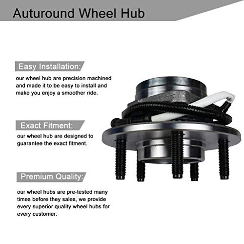 Autoround 515029 Front Wheel Hub and Bearing Assembly Fit for 4x4 4WD Ford F150 2000-2003, F-150 Heritage 2004, 5 Lugs w/ABS by Autoround - Image 2