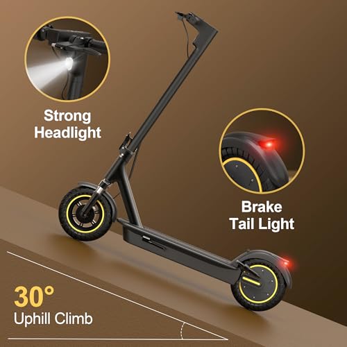 Image of Maxshot Electric Scooter, 350W /500W Powerful Motor, 19-22 MPH Max Speed, 15-28 Miles Range, Foldable escooter with Dual Braking Systems, Smart APP