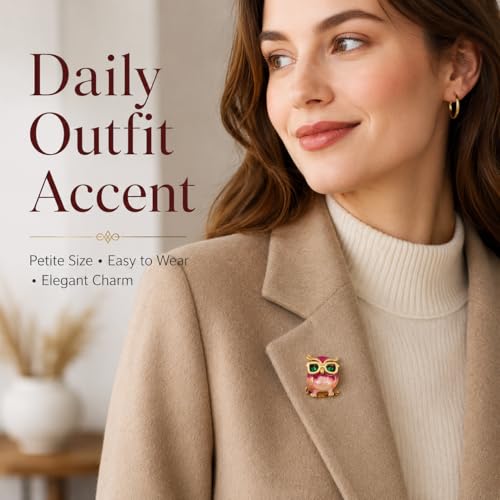 Image of Animal Brooch for Women Zirconia Rhinestone Abalone Shell Animal Lapel Pin Christmas Birthday Holiday Gift for Wife Mother Girlfriend Daughter