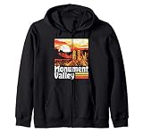 Monument Valley Vintage Sunset 80s Retro Distressed Sudadera con Capucha