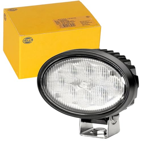 HELLA 1GA 996 661-001 LED-Arbeitsscheinwerfer - Oval 100-24/12V - 1700lm - Anbau/geschraubt - schwenkbarer Montagebügel - Nahfeldausleuchtung - Stecker: DEUTSCH Stecker