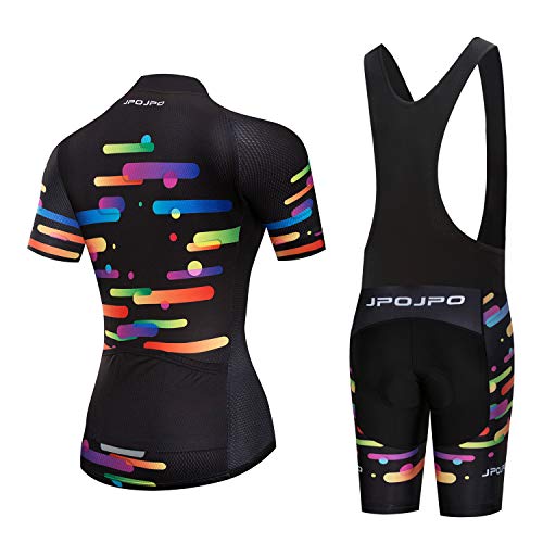 Camisa de Ciclismo Feminina + Shorts Acolchoado Manga Curta Ciclismo Roupas Bicicleta, B10, L for Ch