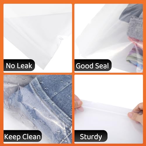Heavy Duty Zipper Bags 16" x 20", Storage Bags 12PCS, Double Thick 8 Mil by Yileffu - Used condition - Image 3