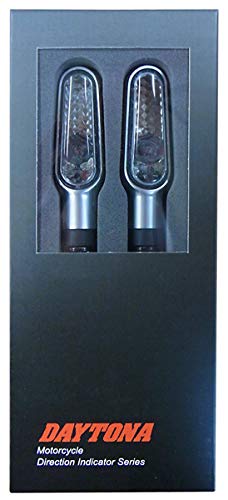 Set Daytona Mini LED frecce per moto 2 pezzi anteriore o posteriore argento vetro trasparente