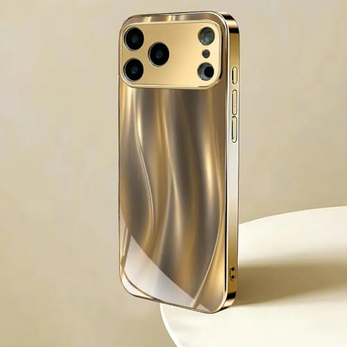 Image of MILLION CASES Celion Wave Prisma Case for iPhone 17 Pro, iPhone 17 Pro Back Cover Case(2025) - TPU | Gold