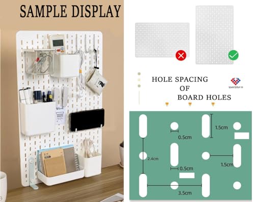 raenzhen-10 Kit de combinação de Pegboard, conjunto de armazenamento montado na parede ou mesa com 1