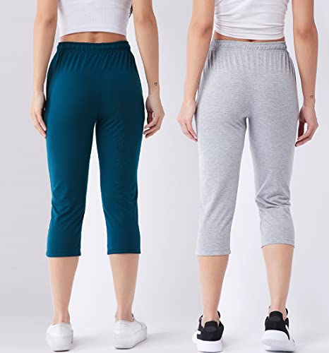 Image of Modeve Women Solid Cotton Blend Capri for summer|| Summer Wear