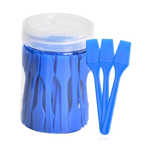 Sunerzenor Spatule à Fond de Teint, Cuillère Cosmétique pour Pots, pour Mélanger et Prélever Des échantillons, Mini Cuillère Cosmétique, Légère, Facile à Nettoye, Bleu
