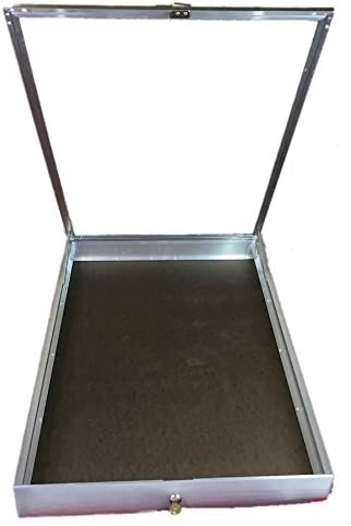 Aluminum Display Case End Opening 22 x 34 x 31/4 Knives Cards Gun Jewelry & More #1170 (NO Liner)