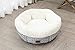 Miss Meow Cat Bed Round and Cave Shape Self Warming Cotton/Faux Suede/Linen...