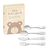 🔬 PERSONALISIERUNG: um dem Besteckset einen individuellen Charakter zu verleihen, können Sie die Besteckstücke mit Ihrem Wunschnamen gravieren (5 verschiedene Schriftarten verfügbar) und auch die Holzbox mit Ihrem Wunschtext bedrucken lassen. Für Ihren Individualisierungswunsch nutzen Sie bitte die Option „Jetzt anpassen” auf der rechten Seite. Lassen Sie sich von passenden Widmungen, Glückwünschen oder Sprüchen inspirieren, die in unserem Angebot zu Ihrer Verfügung stehen.