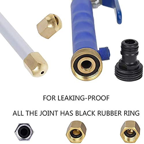 2022 Upgrade Extendable Hydro Jet Washer High Pressure Power Washer Wand Water Hose With Nozzle Auto Watering Sprayer Flexible Garden Watering Sprayer For Car Wash And Window Washing #TOP4