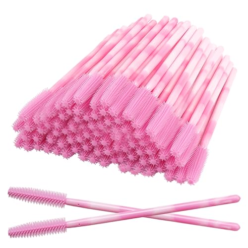 Disposable Silicone Eyelash Mascara Brushes Wands Applicator, 100pcs