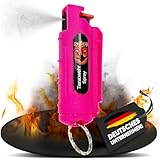 1 x Wilhelm Pfefferspray 16 ml Schlüsselanhänger pink Tierabwehr Selbstverteidigung CS Gas KO Spray hochdosiert (ca. 2 Mio. Scoville) effektives Verteidigungsspray