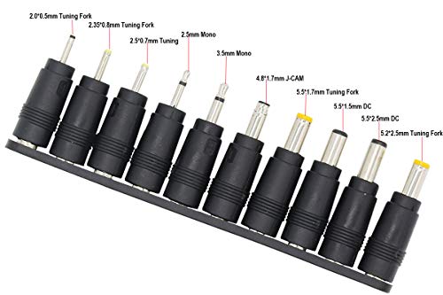 Laptop Power Adapter Tips Multi Kits 38 PCS Universal Laptop Notebook Power Supply DC Plug Set Connector Jack Tips for Lenovo Toshiba Dell and Most Laptops