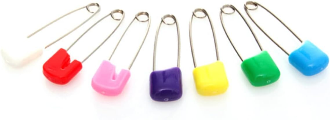 24pcs Traditional Diaper Pins Stainless Steel Rustproof Safety Pins Easy to Use for Adult Cloth Diapers