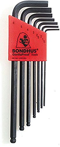 Bondhus 10992 Set of 7 Balldriver L-wrenches, sizes 1.5-6mm