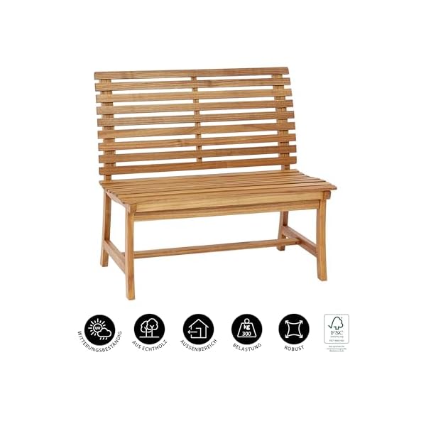 Dehner Gartenbank Paisley 2-Sitzer Akazienholz