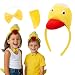 Kirei Sui Yellow Duck Headband Bowtie Tail 3-piece Costume Halloween Dress Up Set for Kids and Adults
