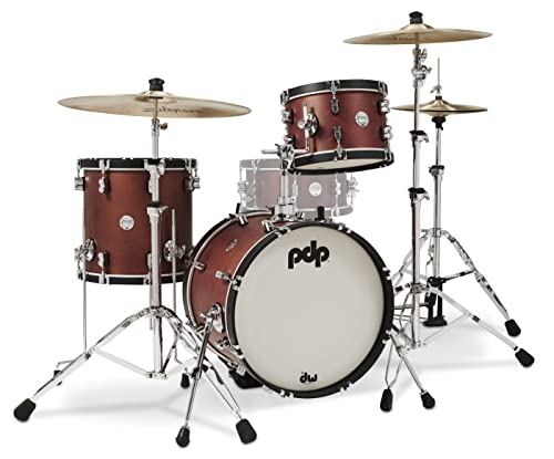 Pacific Drums & Percussion Drum Set Concept Classic 3�s�[�X Bop Ox Blood with Ebony Hoops �V�F���p�b�N (PDCC1803OE)