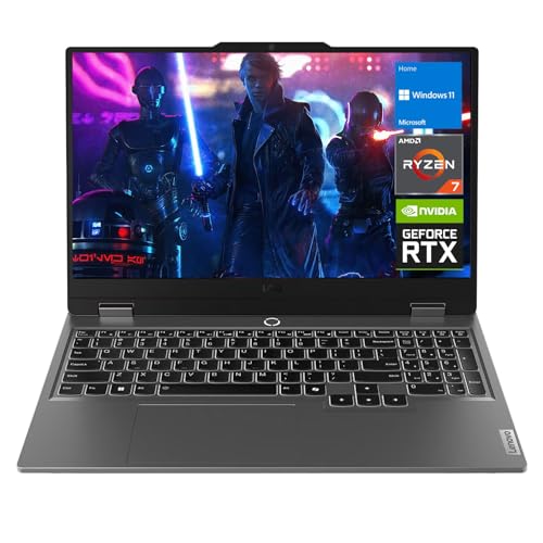 LOQ 15 15ARP9 RTX 4060 Gaming Laptop, 15.6" FHD 144Hz, AMD Ryzen 7 7435HS, NVIDIA RTX 4060, 32GB DDR5 RAM, 1TB SSD, Backlit KB, RJ-45, Bundle con PCO Laptop Cooler