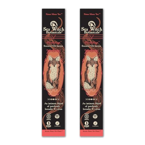 Sea Witch Botanicals Herbal Hermitage- 2 Pack | All-Natural Essential Oil Blends | 2 Boxes of 20 Incense Sticks | Non-Toxic | Ritual and Relaxation | Lavender, Patchouli & Citrus by Sea Witch Botanicals - Used condition - US$24.19